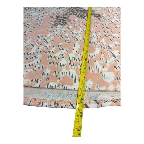 MACARON Peach and White Printed Short-Sleeve Top - Picture 5 of 5